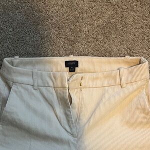 J. Crew Women's Cream Corduroy Straight Leg Pants
